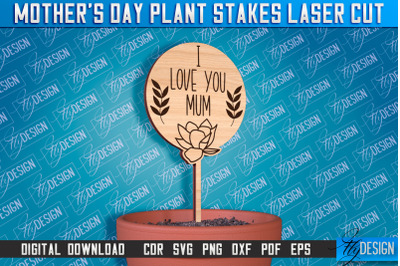 Mother&#039;s Day Plant Stakes Laser Cut | Laser Flower Stakes Design | CNC