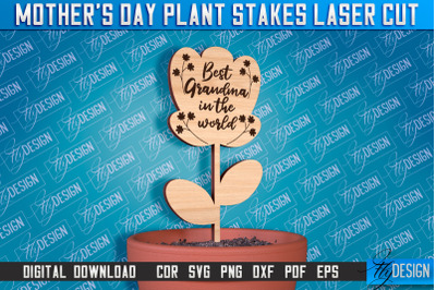 Mother&#039;s Day Plant Stakes Laser Cut | Laser Flower Stakes Design | CNC