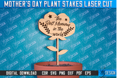 Mother&#039;s Day Plant Stakes Laser Cut | Laser Flower Stakes Design | CNC