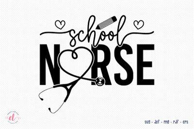 School Nurse SVG Design