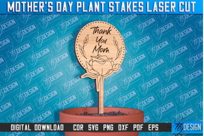 Mother&#039;s Day Plant Stakes Laser Cut | Laser Flower Stakes Design | CNC