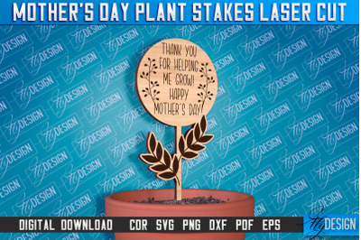 Mother&#039;s Day Plant Stakes Laser Cut | Laser Flower Stakes Design | CNC