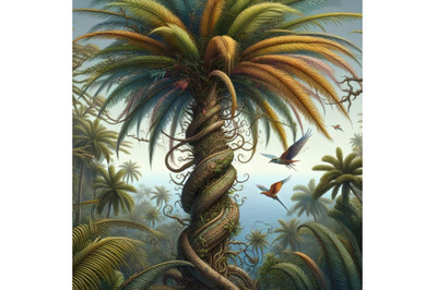 Palm tree artwork