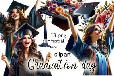College Graduate Clipart - Instant Download Teacher Clip Ar