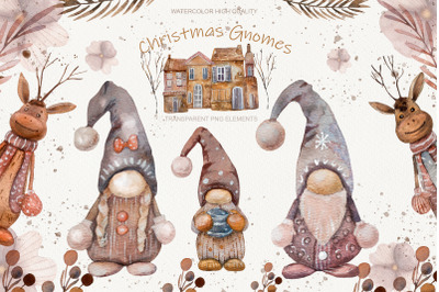 Christmas Gnomes Clipart