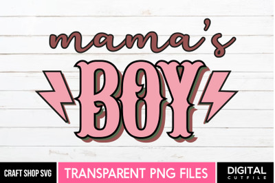 Mama&#039;s Boy PNG, Mothers Day Quote Sublimation