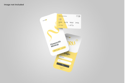 Floating Screen and Debit Card Mockup