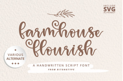Farmhouse Flourish - A handwritten swirl font
