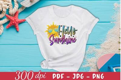 Hello Sunshine - Summer Sublimation Design