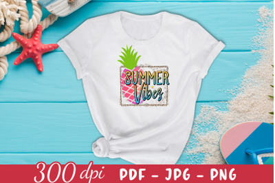 Summer Vibes PNG Sublimation Design