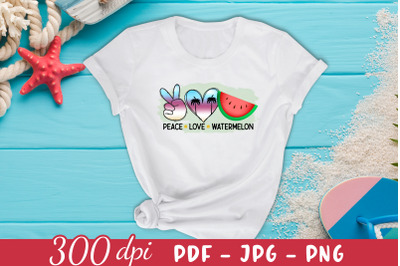 Peace Love Watermelon - Summer Sublimation