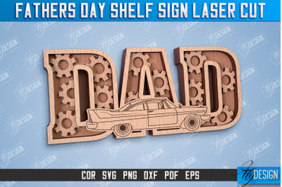 Fathers Day Shelf Sign | 3D Shelf Sign | Gift for Grandpa | CNC Files