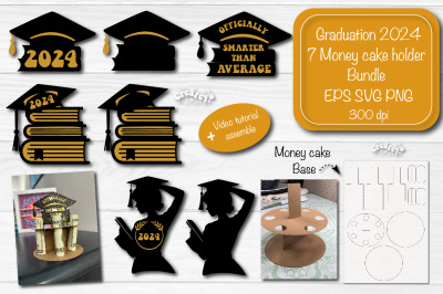 Graduation money cake SVG Graduation Bundle Money holder SVG Cardstock