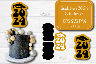 Graduation 2024 cake topper Cupcake topper Graduation Layered topper P