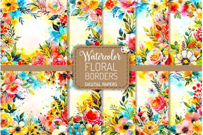 Floral Borders - Pretty Watercolor Spring Frames
