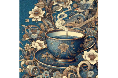Beautiful decorated tea pot