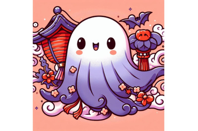 Cute adorable ghost