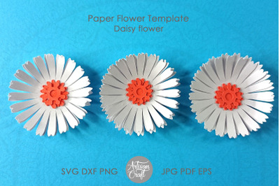 Daisy paper flower template, Paper Daisy SVG
