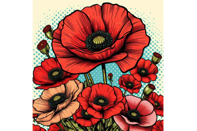 Red Poppy flower