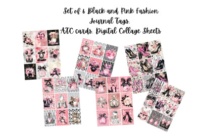 Black and Pink Fashion Journal Tags