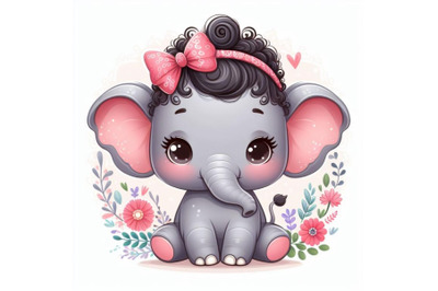 Cute Baby Elephant Animals Sublimation