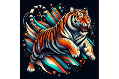 Tiger decorated artwork