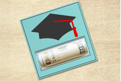 ITH Graduation Cap Money Roll Holder | Applique Embroidery