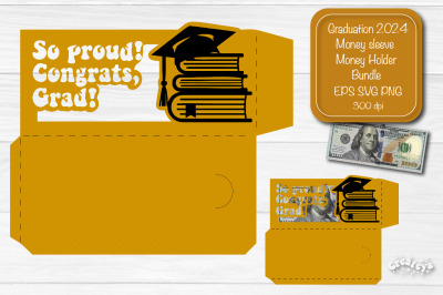 Graduation money holder SVG 2024 Graduation Gift Money sleeve SVG Card