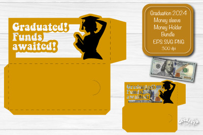 Graduation money holder SVG 2024 Graduation Gift Money sleeve SVG Card