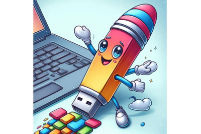 Pendrive cartoon artwork