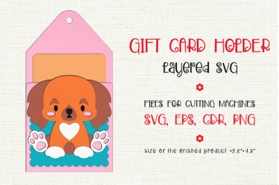 Cocker Spaniel | Gift Card Holder | Paper Craft Template