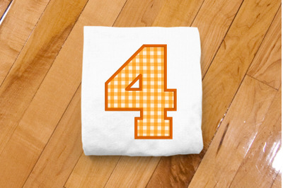 Varsity Number 4 | Applique Embroidery