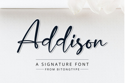 Addison - A Signature font
