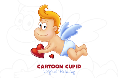 Cartoon Cupid - Digital Painting