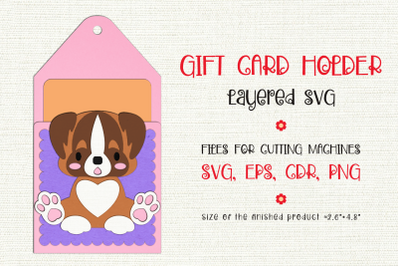 St Bernard Dog | Gift Card Holder | Paper Craft Template