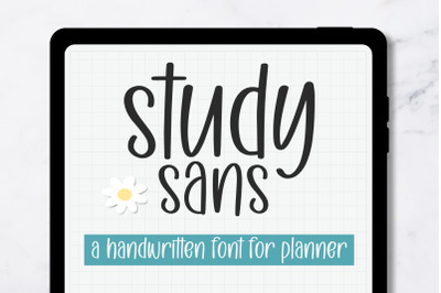 Study Sans - Handwritten font planner