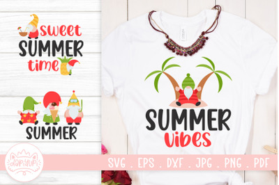 Summer Gnomes SVG Cut File