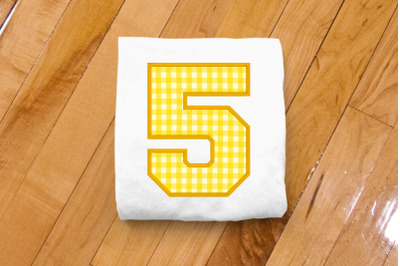 Varsity Number 5 | Applique Embroidery