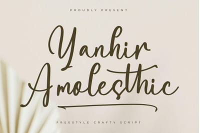 Yanhir Amolesthic - Freestyle Crafty Script
