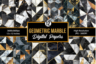 Geometric Marble Seamless Backgrounds