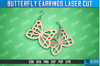 Butterfly Earrings Design | Accessories Laser Cut | Jewelry Design | C