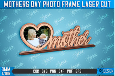 Mothers Day Photo Frame | I Love Mom | Home Design | CNC File