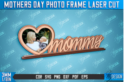 Mothers Day Photo Frame | I Love Mom | Home Design | CNC File