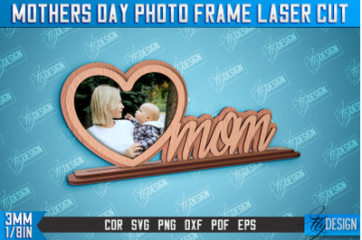 Mothers Day Photo Frame | I Love Mom | Home Design | CNC File