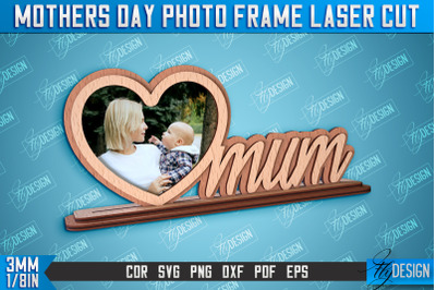 Mothers Day Photo Frame | I Love Mom | Home Design | CNC File