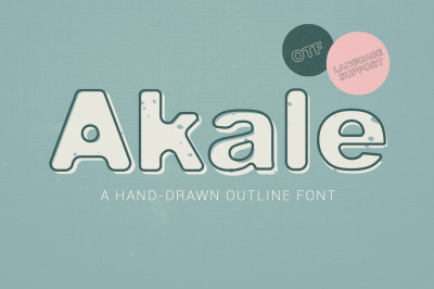 Akale Hand-Drawn Outline Font