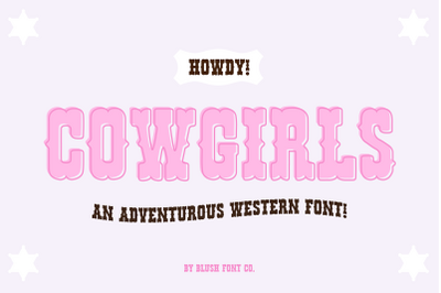 COWGIRLS花式西部牛仔竞技字体