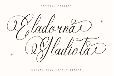 Eladorna Gladiota - Beauty Calligraphy Script