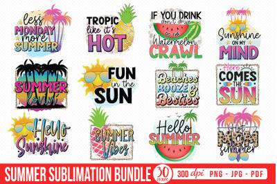 Summer Sublimation Designs Bundle