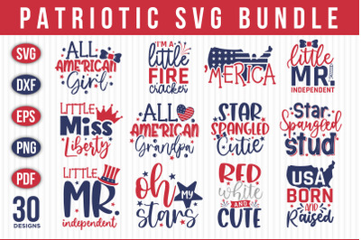 Patriotic SVG Bundle | 30 Designs